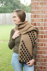 Crochet Kit - Cora 2 Color Scarf image 3 thumbnail