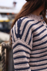 Crochet Kit - Mariniere Striped Henley image 3 thumbnail