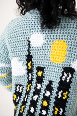 City Skyline Scene Cardigan image 2 thumbnail
