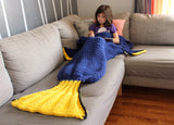 Knit Kit - Blue Fish Blanket image 2 thumbnail