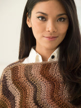 Chocolate Ripple Poncho image 2 thumbnail