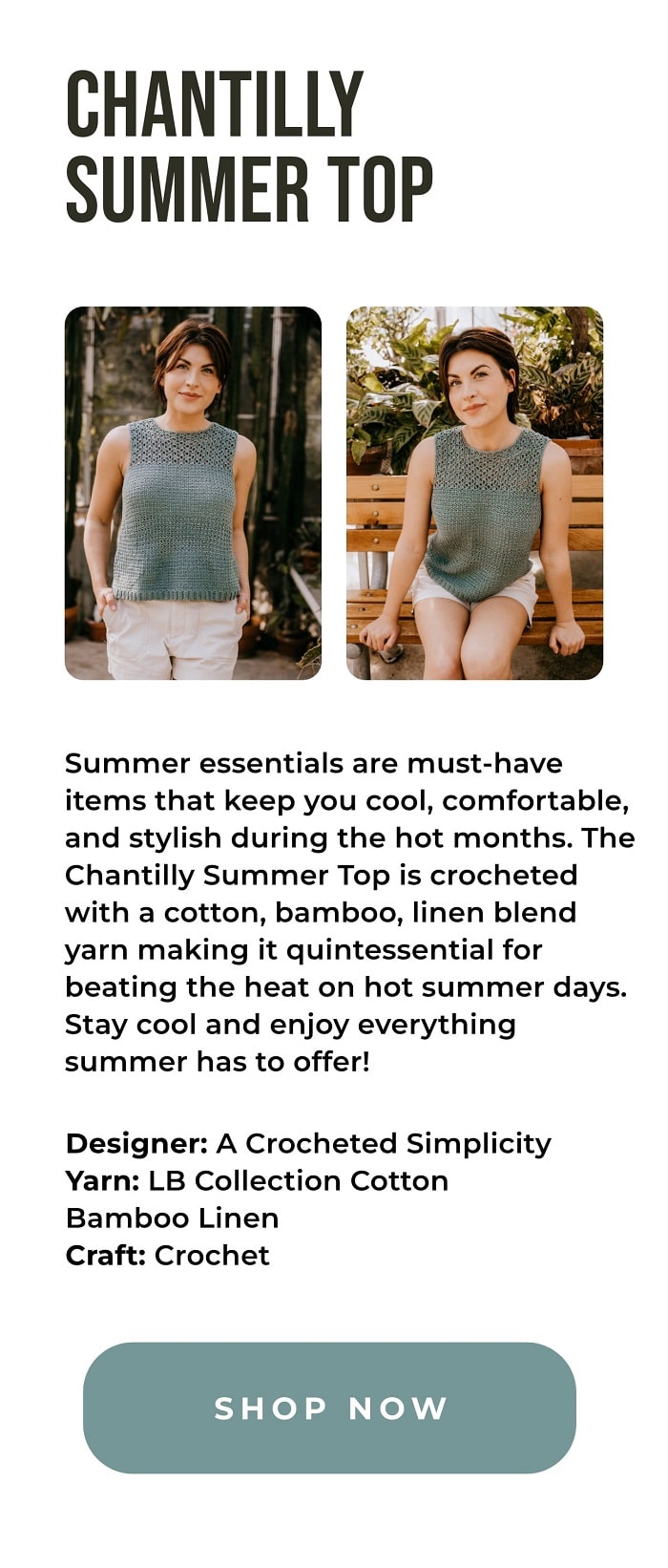 Crochet Kit - Chantilly Summer Top