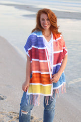 Crochet Kit - Summer Sunset Blanket Scarf image 1 thumbnail