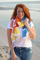 Crochet Kit - Summer Sunset Blanket Scarf image 2 thumbnail