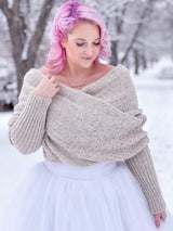 Knit Kit - Snowfall Sweater Scarf image 1 thumbnail