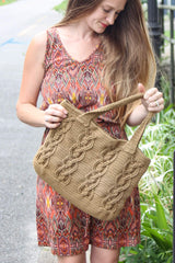 Crochet Kit - Cabled Tote Bag image 2 thumbnail