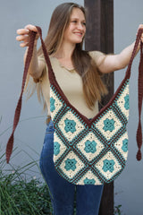 Crochet Kit - Tie Strap Granny Square Bag image 2 thumbnail