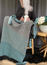 Knit Kit - The Knit Mosaic Throw image 2 thumbnail