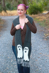 Crochet Kit - Gloria Ghost Scarf image 2 thumbnail