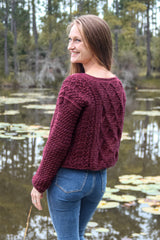 Crochet Kit - Cozy Cabled Sweater image 2 thumbnail