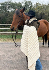 Knit Kit - Wintery Waffle Stitch Throw image 2 thumbnail