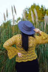 Crochet Kit - Ensley Rose Lace Sweater image 1 thumbnail