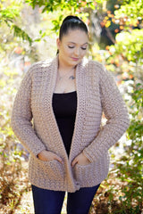 Crochet Kit - Faux Knit Cardigan image 1 thumbnail