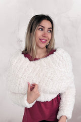 Crochet Kit - Faux Fur Sweater Scarf image 1 thumbnail