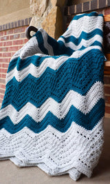 Crochet Kit - Colorful Chevrons Blanket image 1 thumbnail
