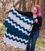 Crochet Kit - Colorful Chevrons Blanket image 2 thumbnail