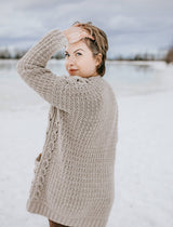 Crochet Kit - Cozy Cabled Crochet Cardigan image 2 thumbnail