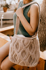 Crochet Kit - Lille Cabled Shoulder Bag image 1 thumbnail