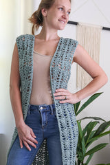 Crochet Kit - Pineapple Duster Vest image 1 thumbnail
