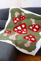 Crochet Kit - Mushroom Love Blanket image 1 thumbnail