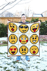 Crochet Kit - Emoji Emotions Afghan image 2 thumbnail