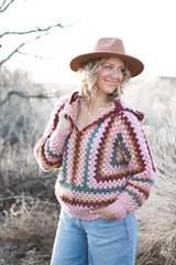 Crochet Kit - Ember Hexagon Hoodie image 2 thumbnail