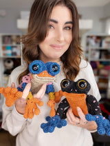 Crochet Kit - Herbert & Gerbert Spotted Frogs image 1 thumbnail