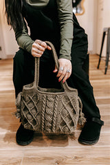 Crochet Kit - Charlene Acrylic Cabled Purse image 1 thumbnail