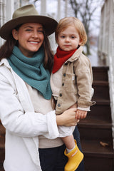 Woman and child in crochet kerchiefs thumbnail
