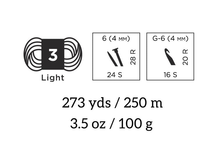 24/7 Cotton® DK Yarn Basic Info