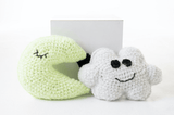 Sleepy Moon and Cloud Pillows image 3 thumbnail