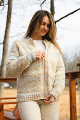 Knit Kit - Zip Front Neck Down Cardigan image 1 thumbnail