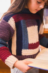 Crochet Kit - Log Cabin Style Crochet Pullover image 2 thumbnail