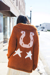 Knit Kit - Lucky Horseshoe Shawl Collar Cardigan image 1 thumbnail