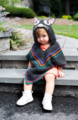 Mini Mammal Hooded Poncho (Crochet) thumbnail