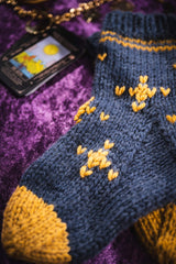 Blue knit socks thumbnail