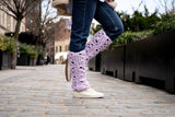 legwarmers on model, side view thumbnail
