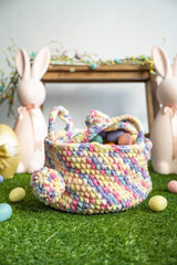back of multicolor bunny basket including tail thumbnail