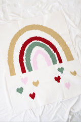 Falling Hearts Rainbow C2C Blanket image 1 thumbnail