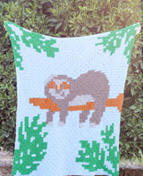 Crochet Kit -  C2C Sloth Blanket image 1 thumbnail