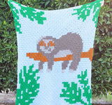 Crochet Kit -  C2C Sloth Blanket image 2 thumbnail