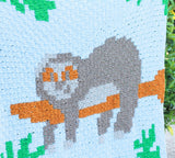 Crochet Kit -  C2C Sloth Blanket image 3 thumbnail