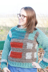 Crochet Kit - Tartan Plaid Sweater image 1 thumbnail