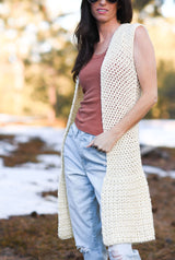 Crochet Kit - Lotus Longline Vest image 2 thumbnail