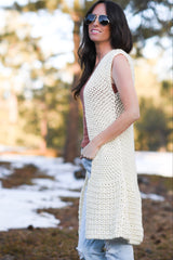 Crochet Kit - Lotus Longline Vest image 1 thumbnail