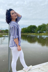 Knit Kit - Boater Striped Cardigan image 1 thumbnail
