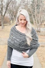 Knit Kit - Wrapped Up in Cables Sweater Scarf image 1 thumbnail