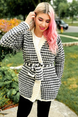 Crochet Kit - Houndstooth Comfy Cardigan image 1 thumbnail