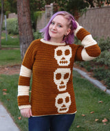 Crochet Kit - Sally Skulls Pullover image 2 thumbnail