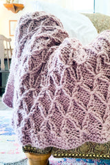 Knit Kit - The Smocked Spring Throw image 1 thumbnail